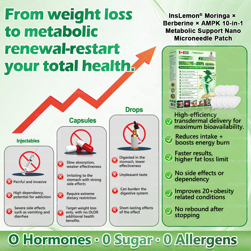 𝐈𝐧𝐬𝐋𝐞𝐦𝐨𝐧® 𝗠𝗼𝗿𝗶𝗻𝗴𝗮 × 𝗕𝗲𝗿𝗯𝗲𝗿𝗶𝗻𝗲 × 𝗔𝗠𝗣𝗞 𝟭𝟬-𝗶𝗻-𝟭 𝗠𝗲𝘁𝗮𝗯𝗼𝗹𝗶𝗰 𝗦𝘂𝗽𝗽𝗼𝗿𝘁 𝗡𝗮𝗻𝗼 𝗠𝗶𝗰𝗿𝗼𝗻𝗲𝗲𝗱𝗹𝗲 𝗣𝗮𝘁𝗰𝗵🇨🇦(𝐉𝐮𝐬𝐭 𝐨𝐧𝐜𝐞 𝐚 𝐝𝐚𝐲, 𝐯𝐢𝐬𝐢𝐛𝐥𝐞 𝐜𝐡𝐚𝐧𝐠𝐞𝐬 𝐢𝐧 𝟕 𝐝𝐚𝐲𝐬） ✅ 𝐅𝐨𝐫 𝐨𝐛𝐞𝐬𝐢𝐭𝐲, 🅛🅞🅞🅢🅔 🅢🅚🅘🅝,𝐝𝐢𝐚𝐛𝐞𝐭𝐞𝐬, 𝐬𝐥𝐞𝐞𝐩 𝐚𝐩𝐧𝐞𝐚, 𝐣𝐨𝐢𝐧𝐭 𝐢𝐬𝐬𝐮𝐞𝐬, 𝐚𝐧𝐝 𝐦𝐨𝐫𝐞🔥