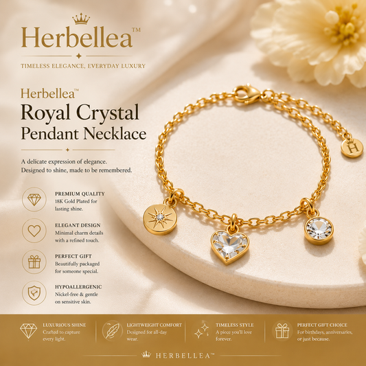Herbellea™ Grace Charm Bracelet for Women | Elegant Gold Charm Jewelry | Personalized Minimal Bracelet Gift